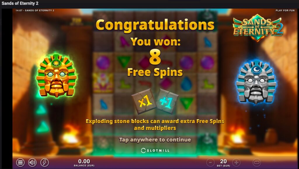 Sands of Eternity 2 free spins