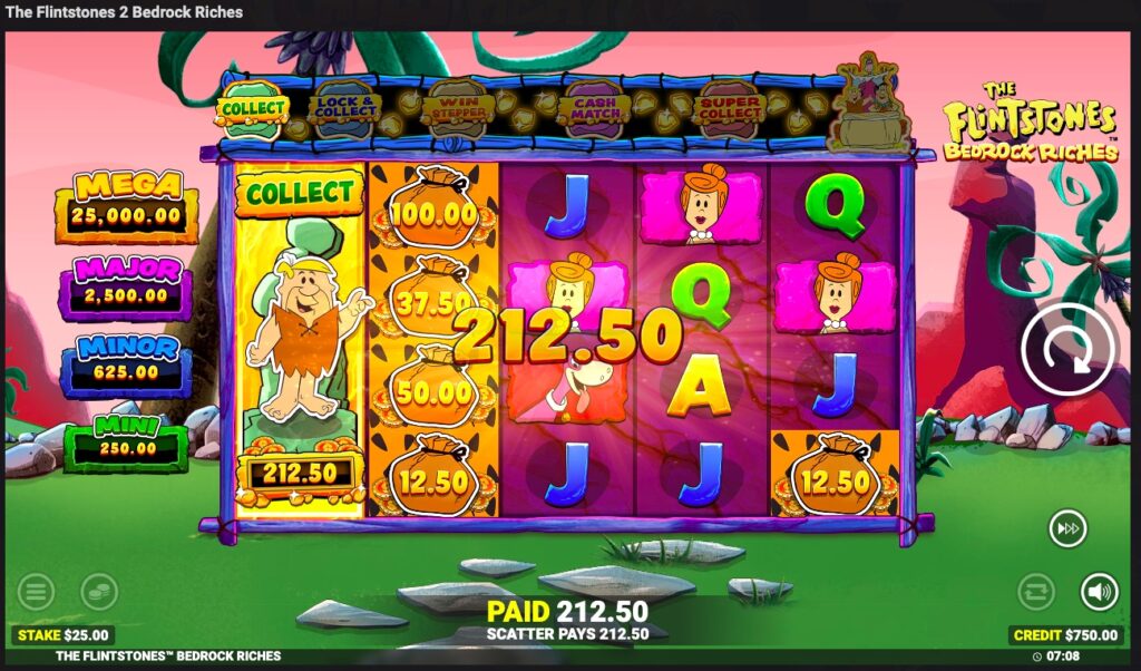 The Flintstones 2 Bedrock Riches win