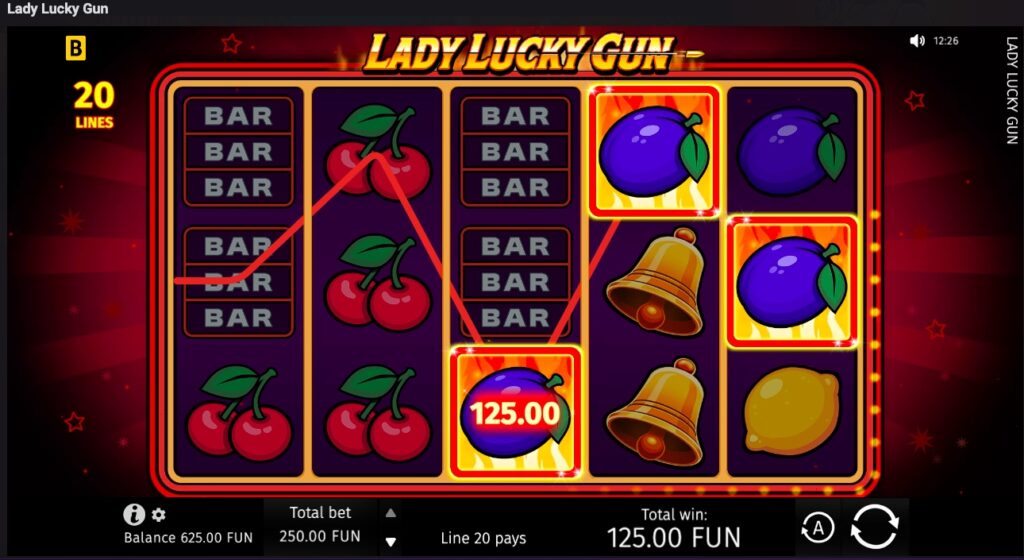 Lady Lucky Gun total win