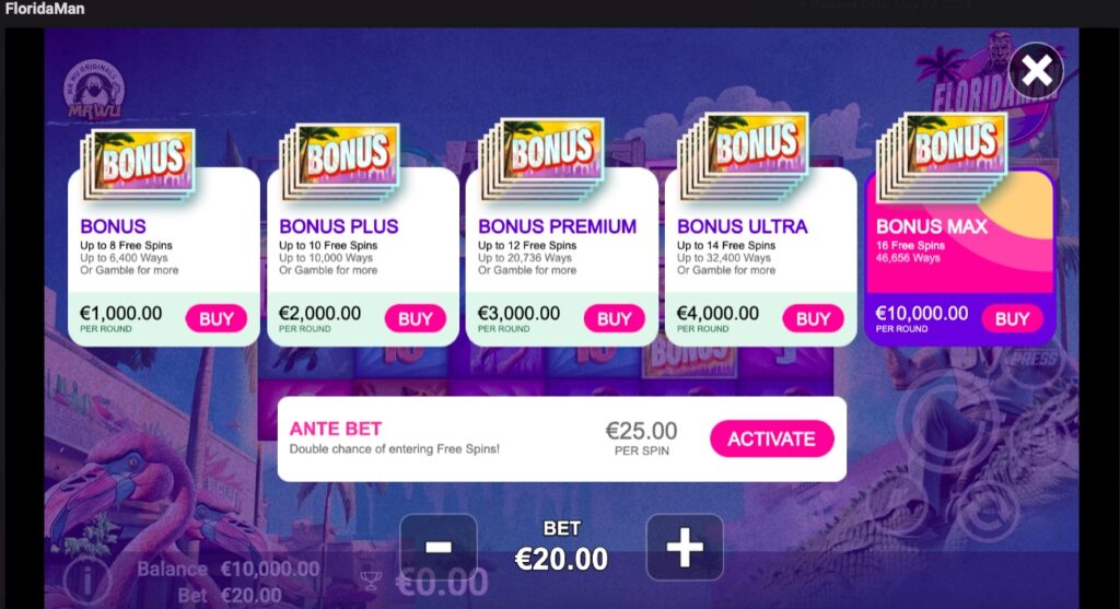 Florida Man feature buy options