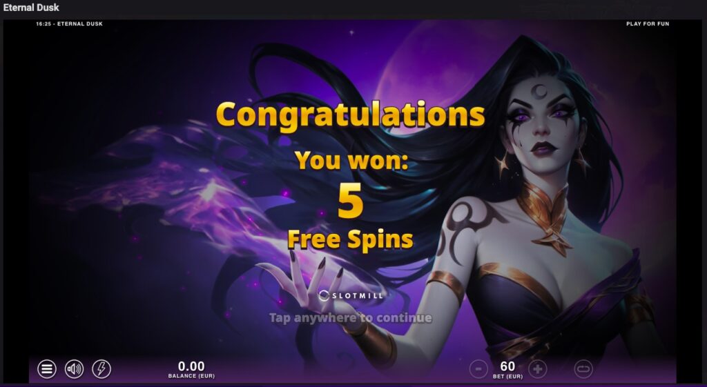 Eternal Dusk free spins