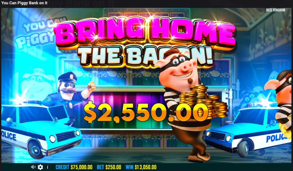 You Can Piggy Bank on It gameplay total win
