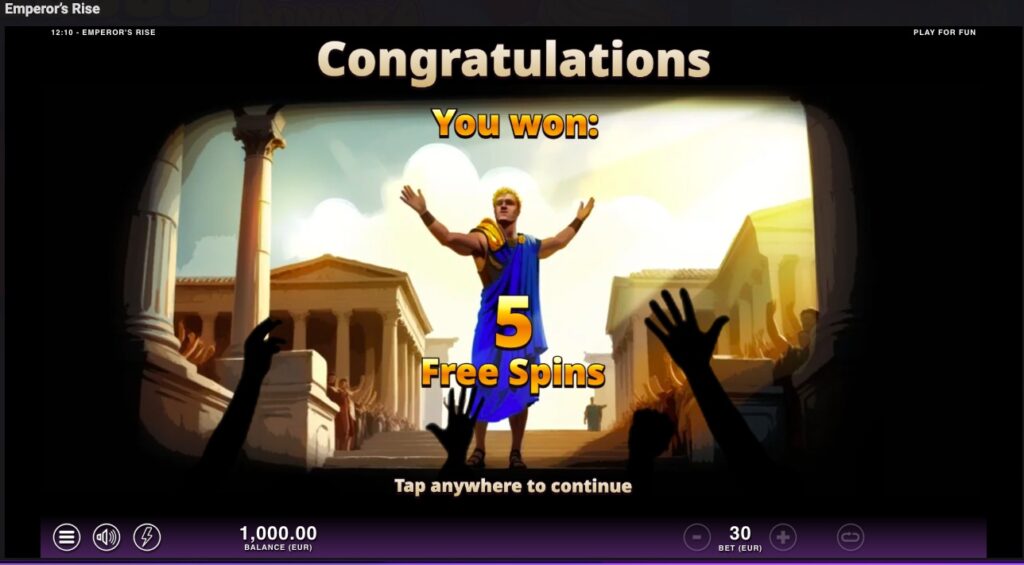 Emperor's Rise free spins