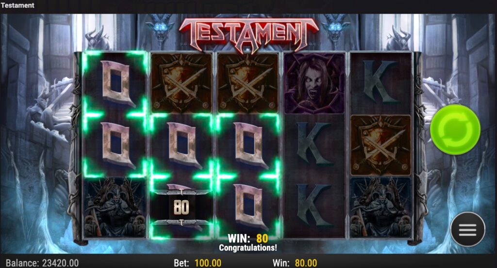 Testament Gameplay Winning Spin