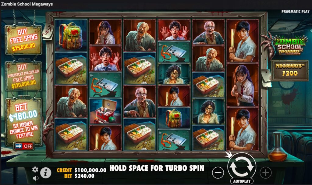 Zombie School Megaways gameplay