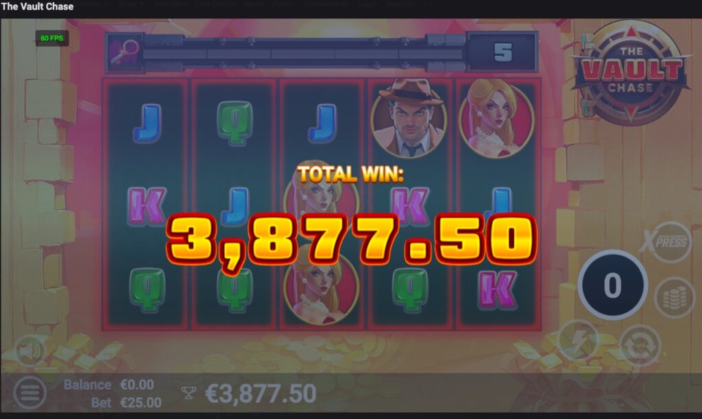 The Vault Chase total win