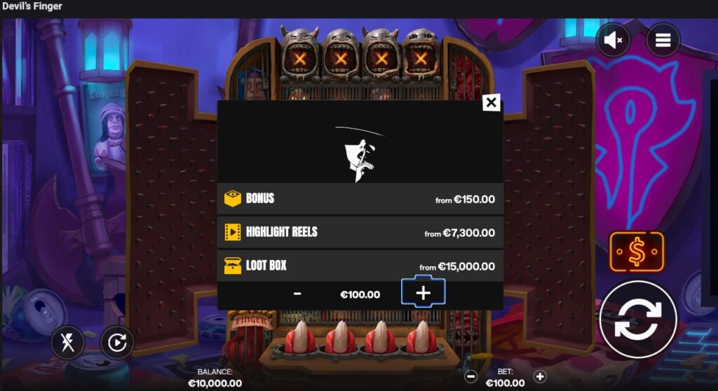 Devil's Finger feature buys