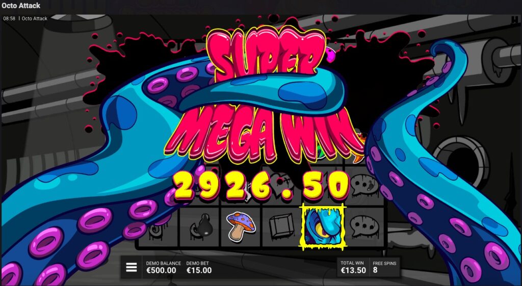 Octo Attack winning spin