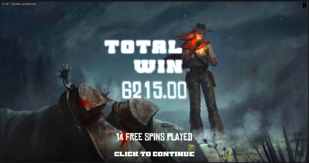 Bullets and Bounty total win