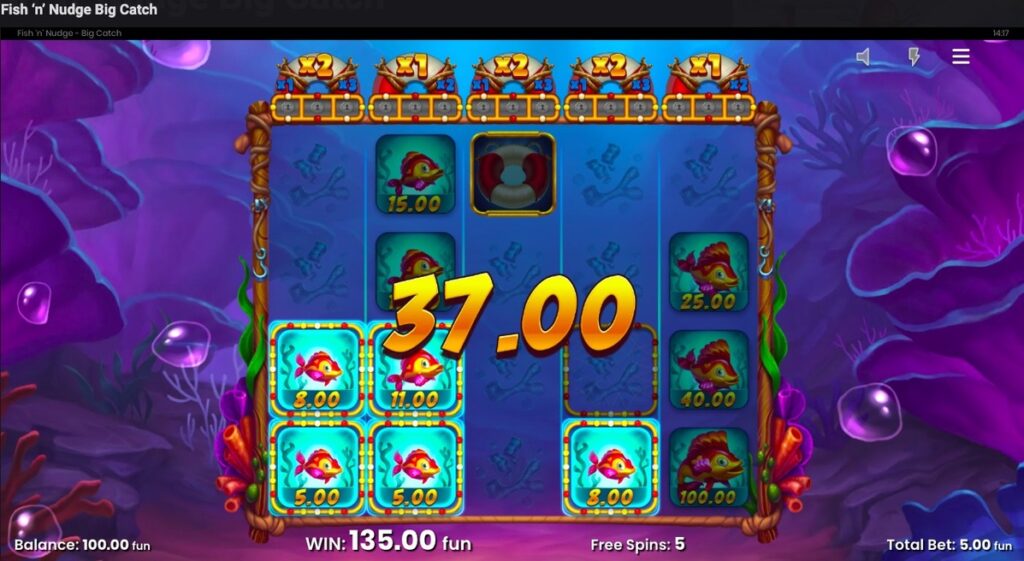 Fish ‘n’ Nudge Big Catch total win