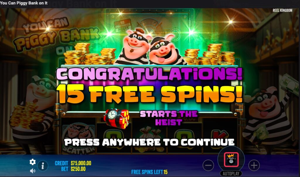 You Can Piggy Bank on It gameplay