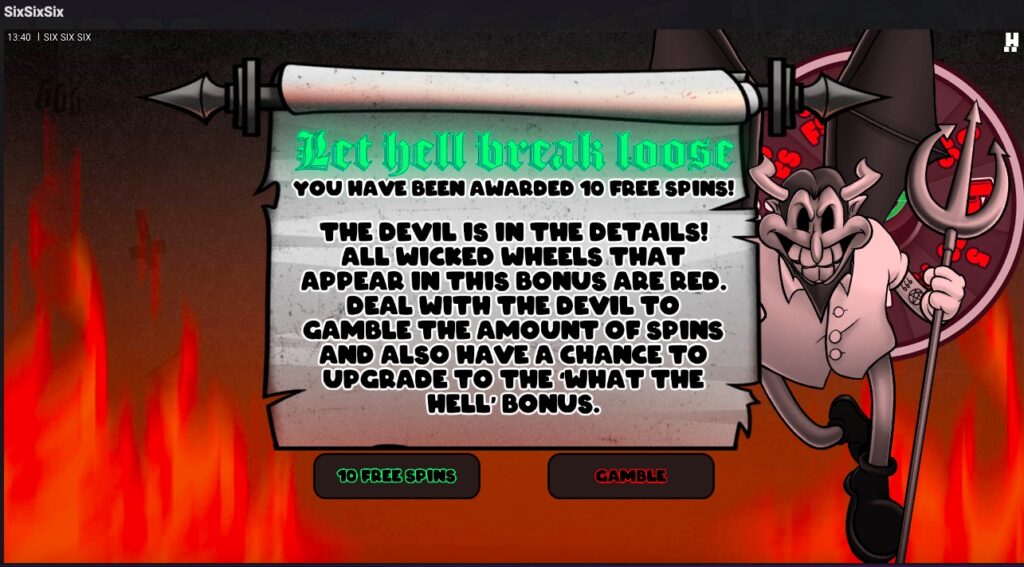 SixSixSix free spins won