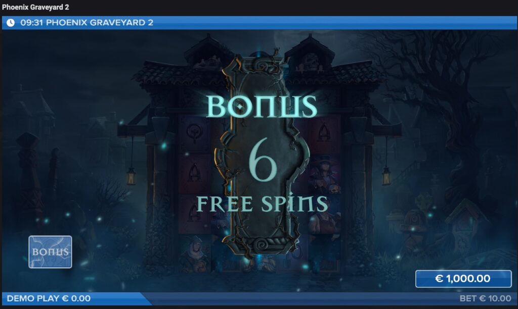 Phoenix Graveyard 2 free spins