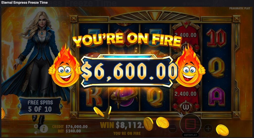 Eternal Empress Freeze Time total win