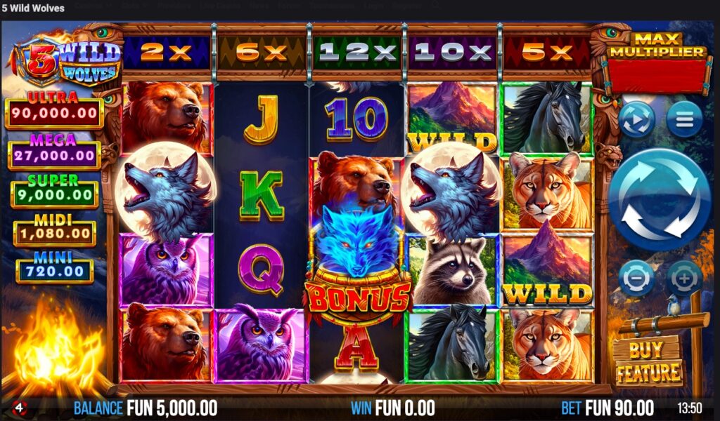 5 Wild Wolves gameplay
