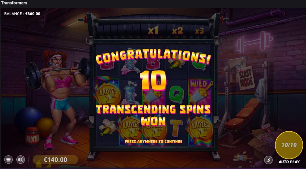 Transformers fee spins