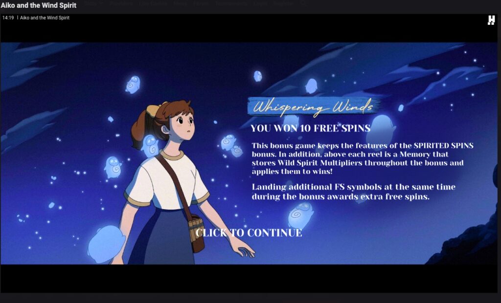 Aiko and the Wind Spirit free spins