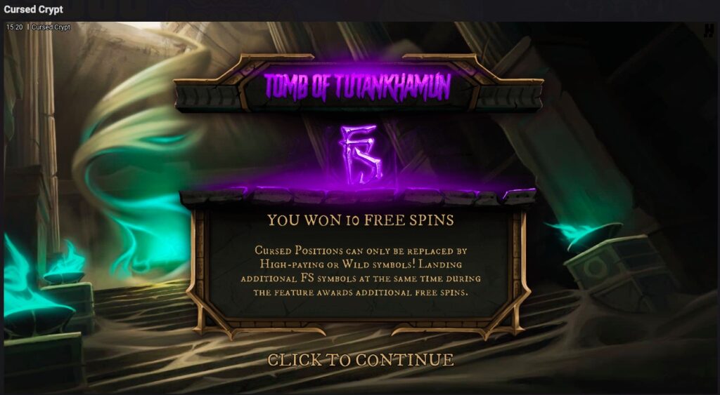 Cursed Crypt free spins