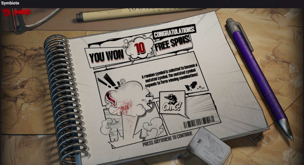 Symbiote free spins