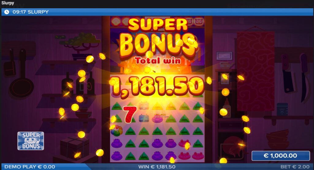Slurpy total bonus win