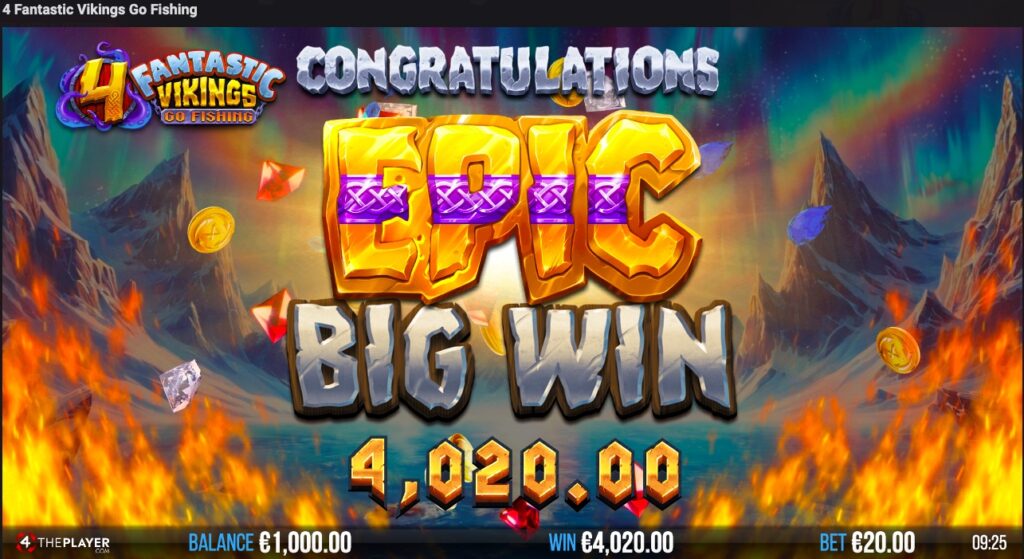 4 Fantastic Vikings Go Fishing big win
