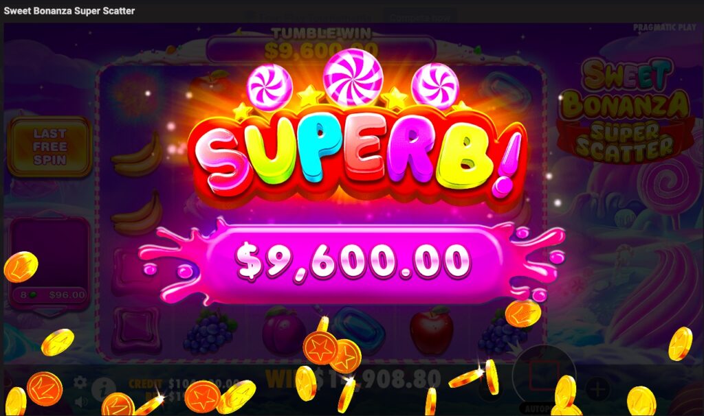 Sweet Bonanza Super Scatter win