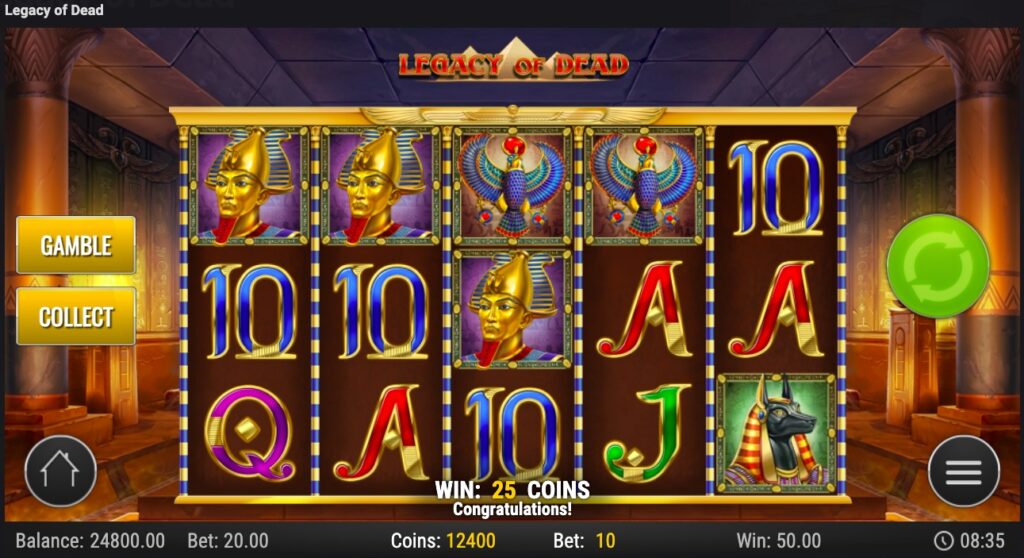 Legacy of Dead Winning Spin