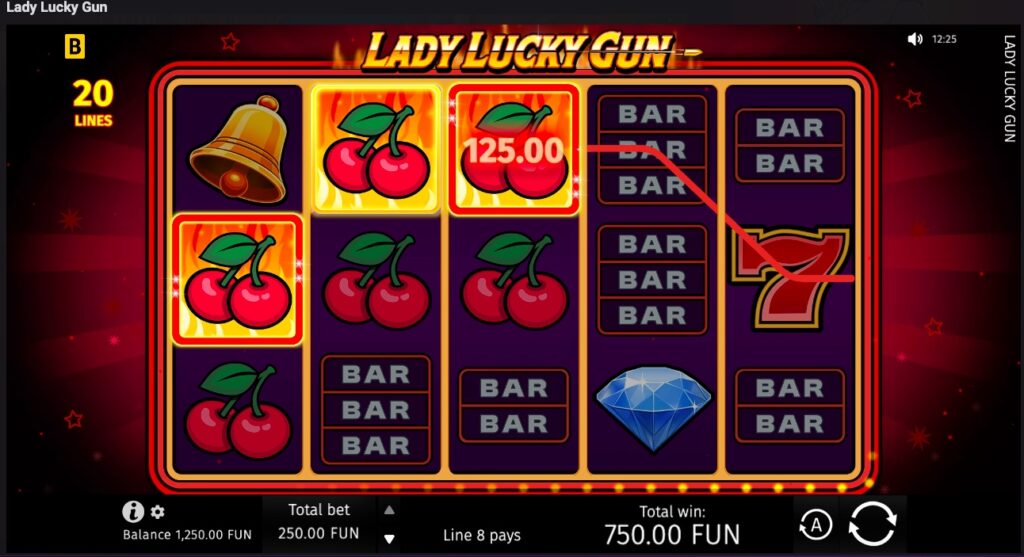 Lady Lucky Gun win