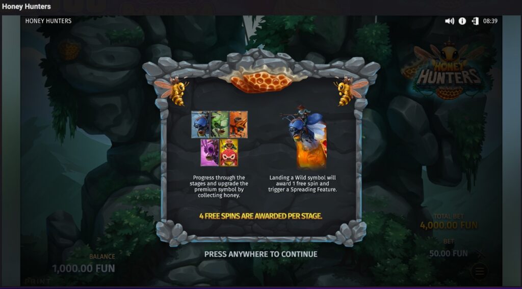 Honey Hunters free spins