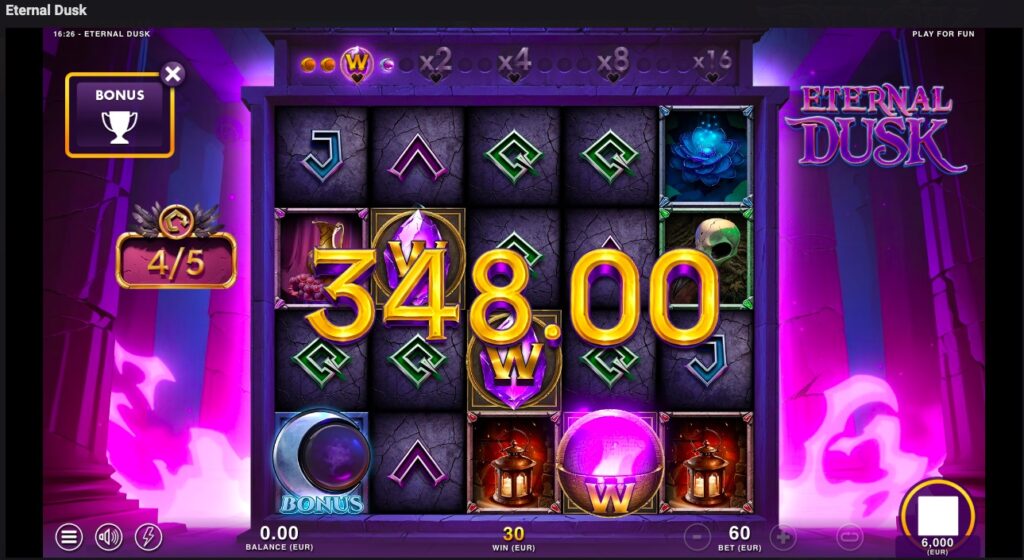 Eternal Dusk winning spin