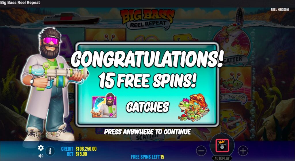 Big Bass Reel Repeat free spins