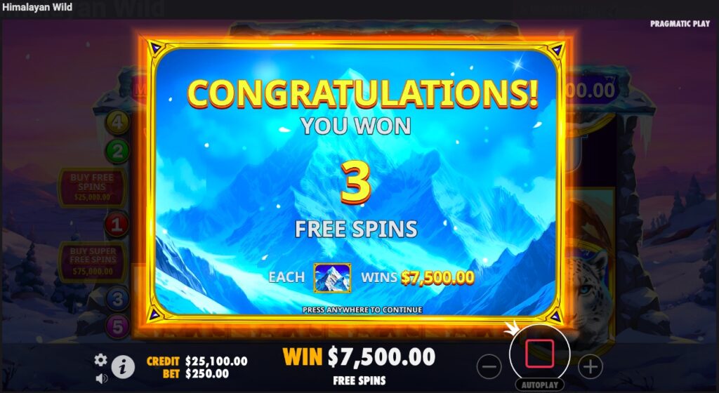 Himalayan Wild free spins
