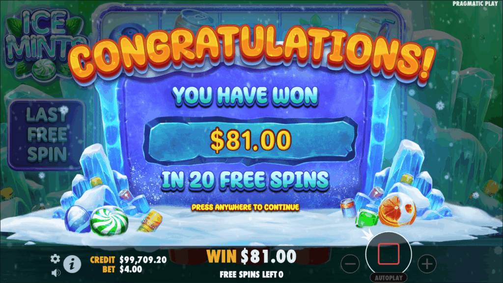 Ice Mints - Winnings