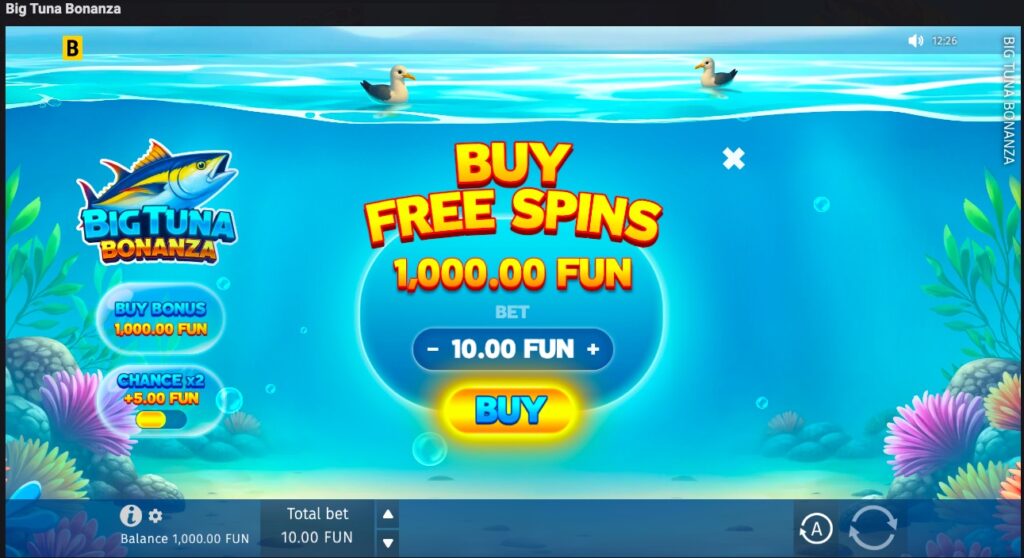 Big Tuna Bonanza buy free spins 