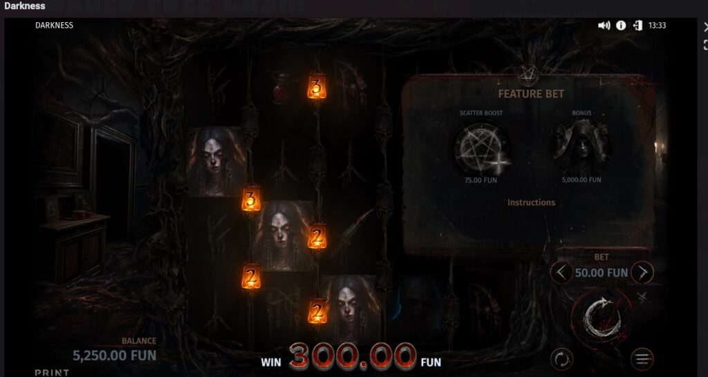 Darkness buy feature options