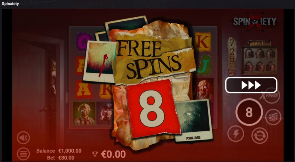 Spinxiety free spins won
