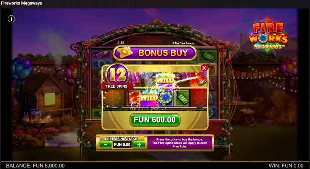 Fireworks buy feature options