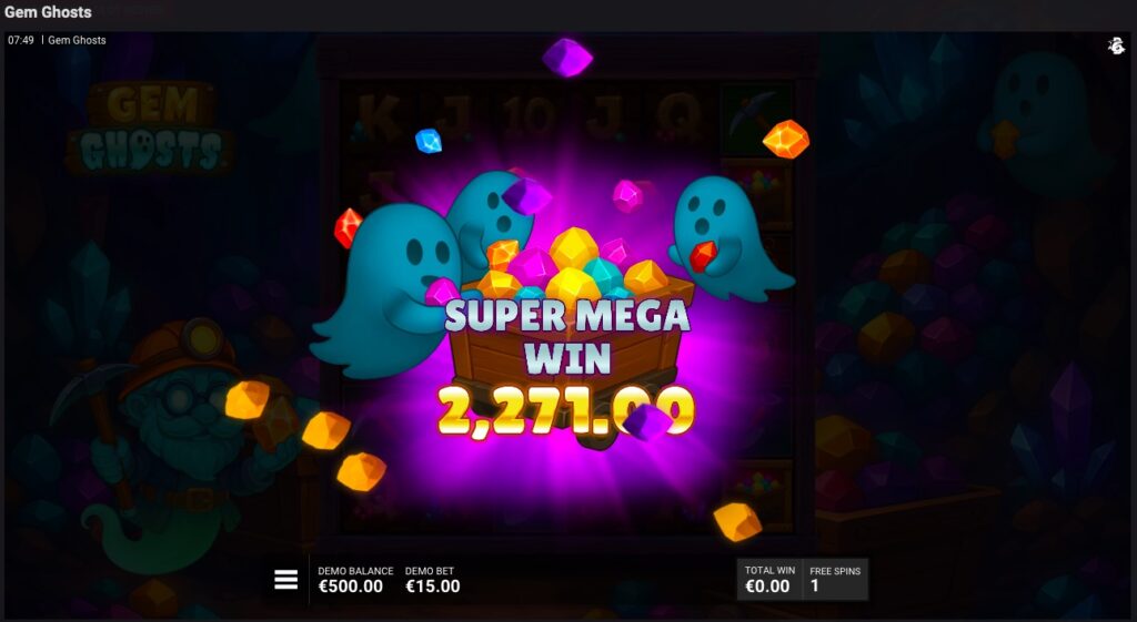 Gem Ghosts winning spin