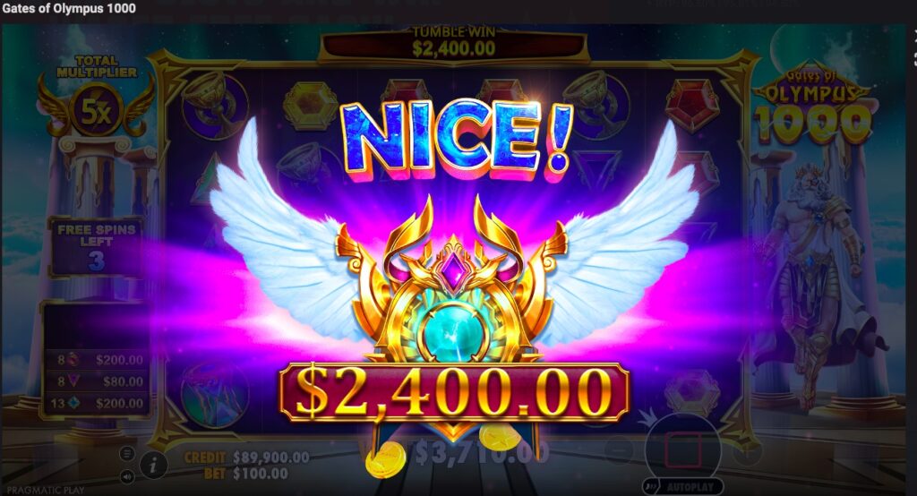 Gates of Olympus 1000 big winning spin