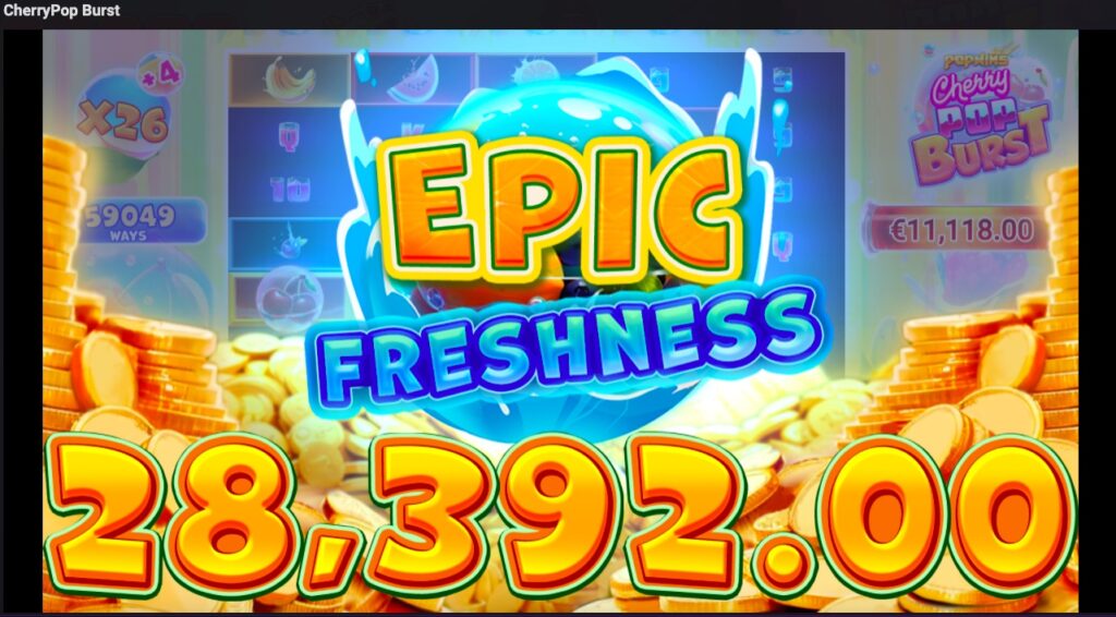 CherryPop Burst big winning spin 