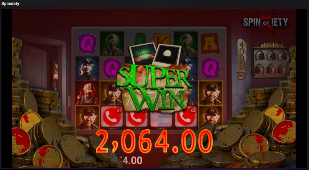 Spinxiety big winning spin