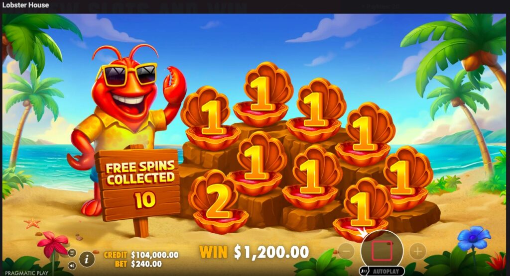 Lobster House free spins purchased