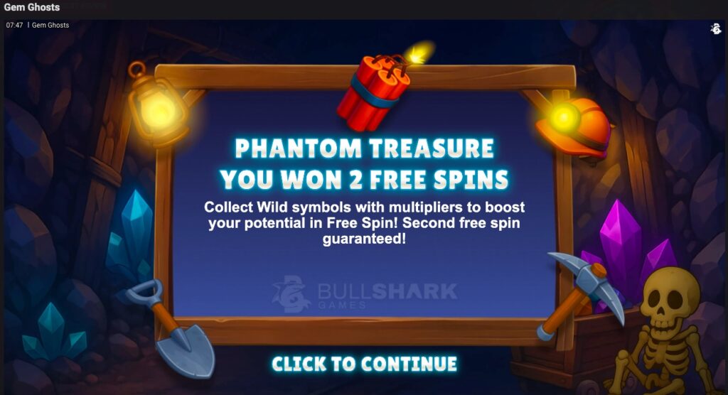 Gem Ghosts Free Spins won