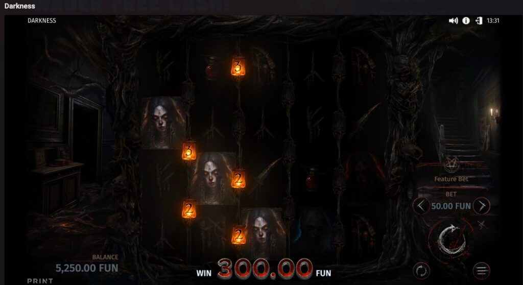 Darkness winning spin