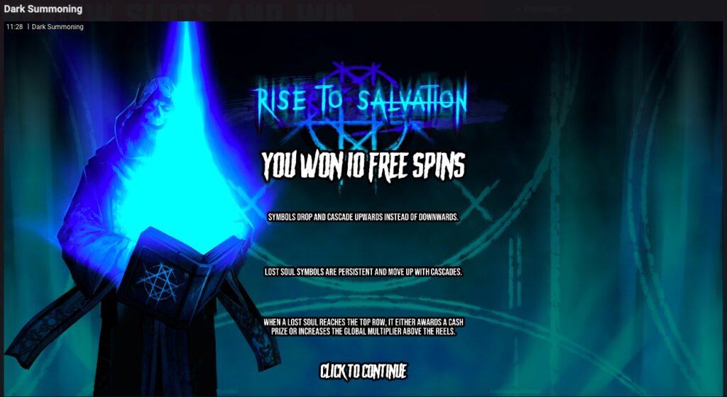 Dark Summoning free spins purchase