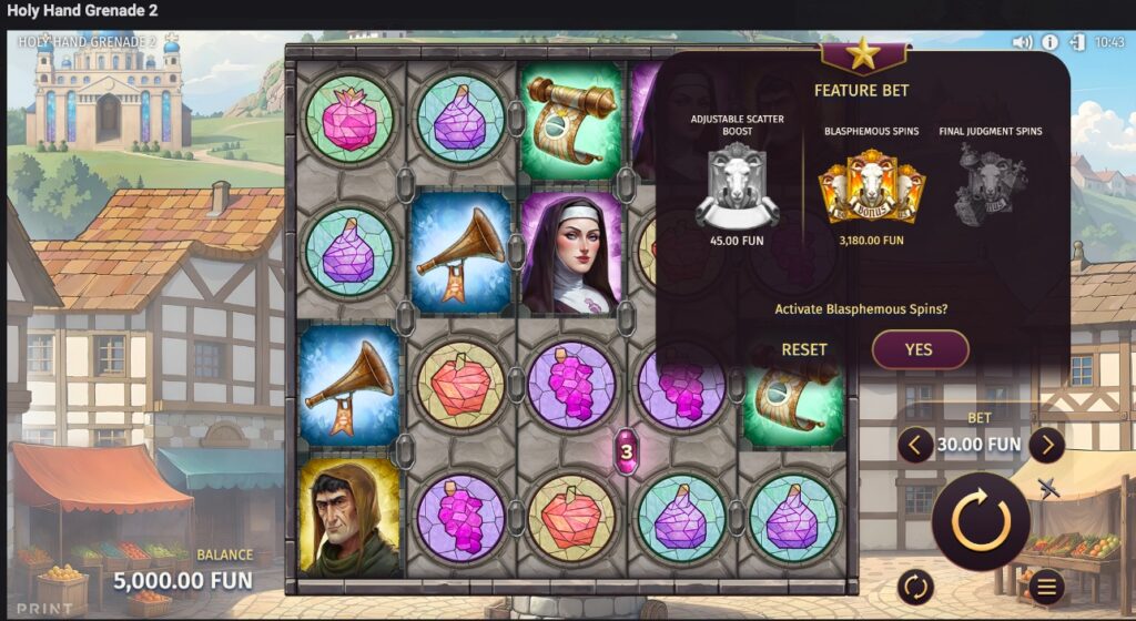 Holy Hand Grenade 2 buy feature options