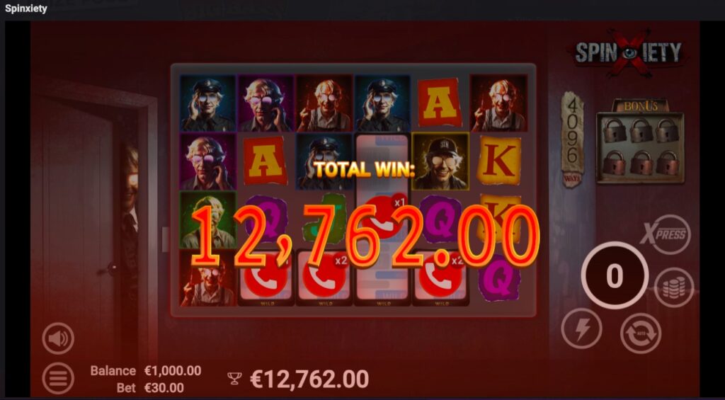 Spinxiety total win from free spins