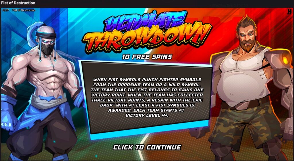 Fist of Destruction free spins