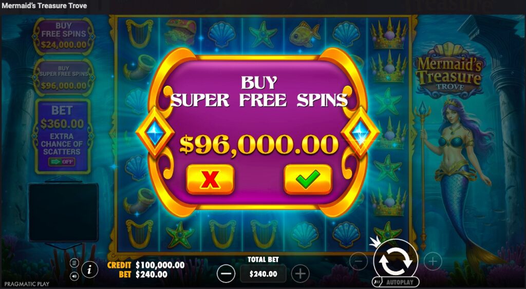 Mermaid’s Treasure Trove buy free spins