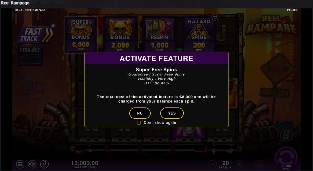 Real Rampage purchase of feature